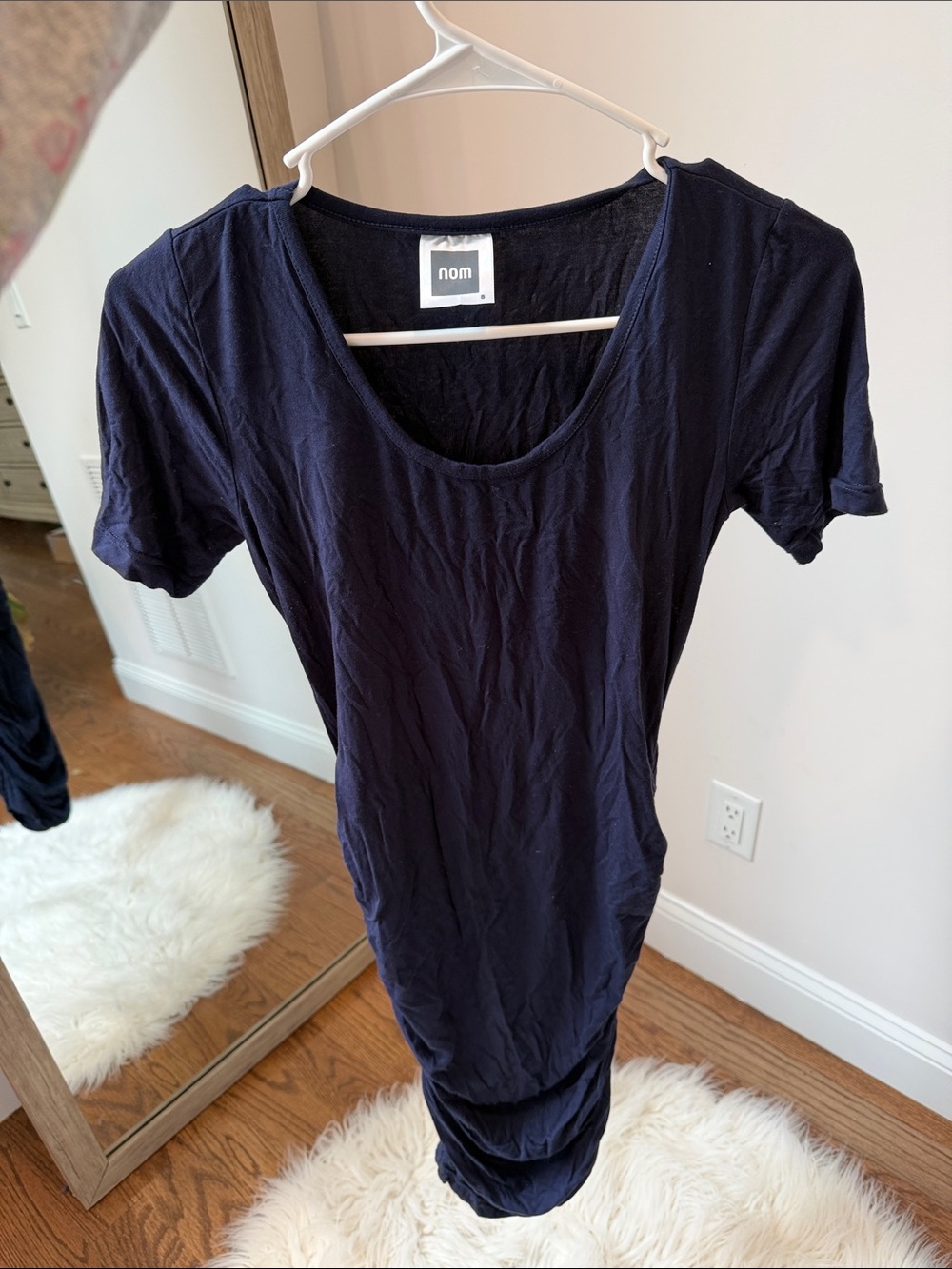 Navy Scoop Neck Women’s maternity dress